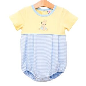 Jelly Beans Yellow and Blue Striped Kids One Piece